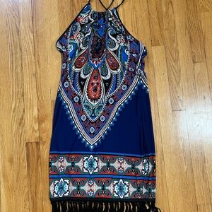 Bohemian Paisley Halter Dress